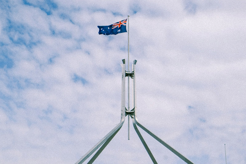 Australian flag from Parliament House